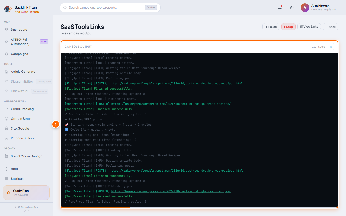 Web 2.0 console